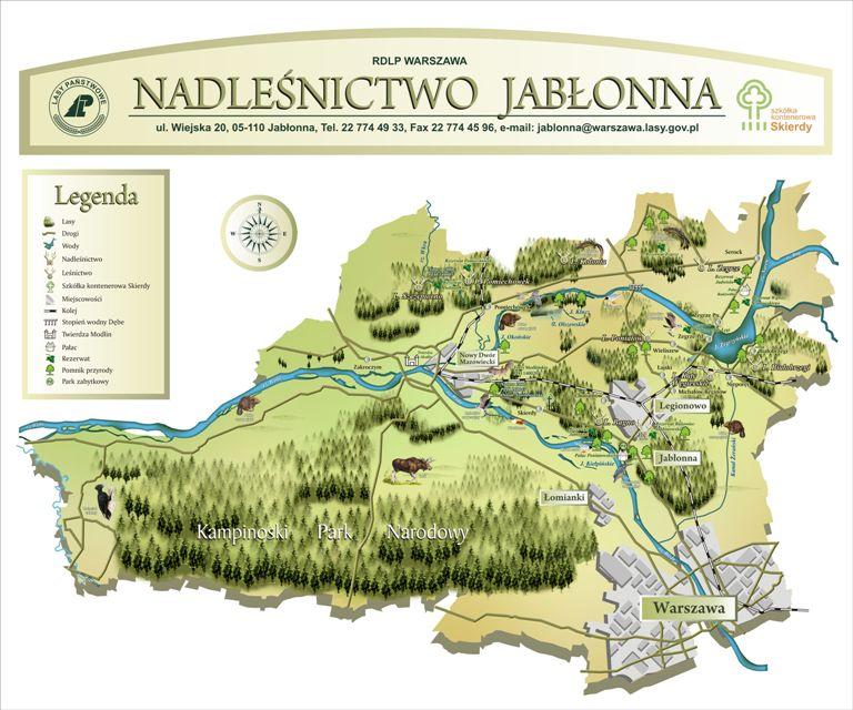 jabłonna warszawa mapa Położenie   Nadleśnictwo Jabłonna   Lasy Państwowe